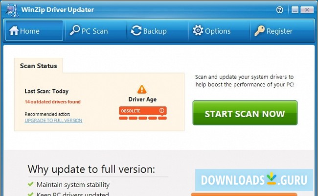 WinZip Driver Updater 5.42.2.10 instal the new version for windows
